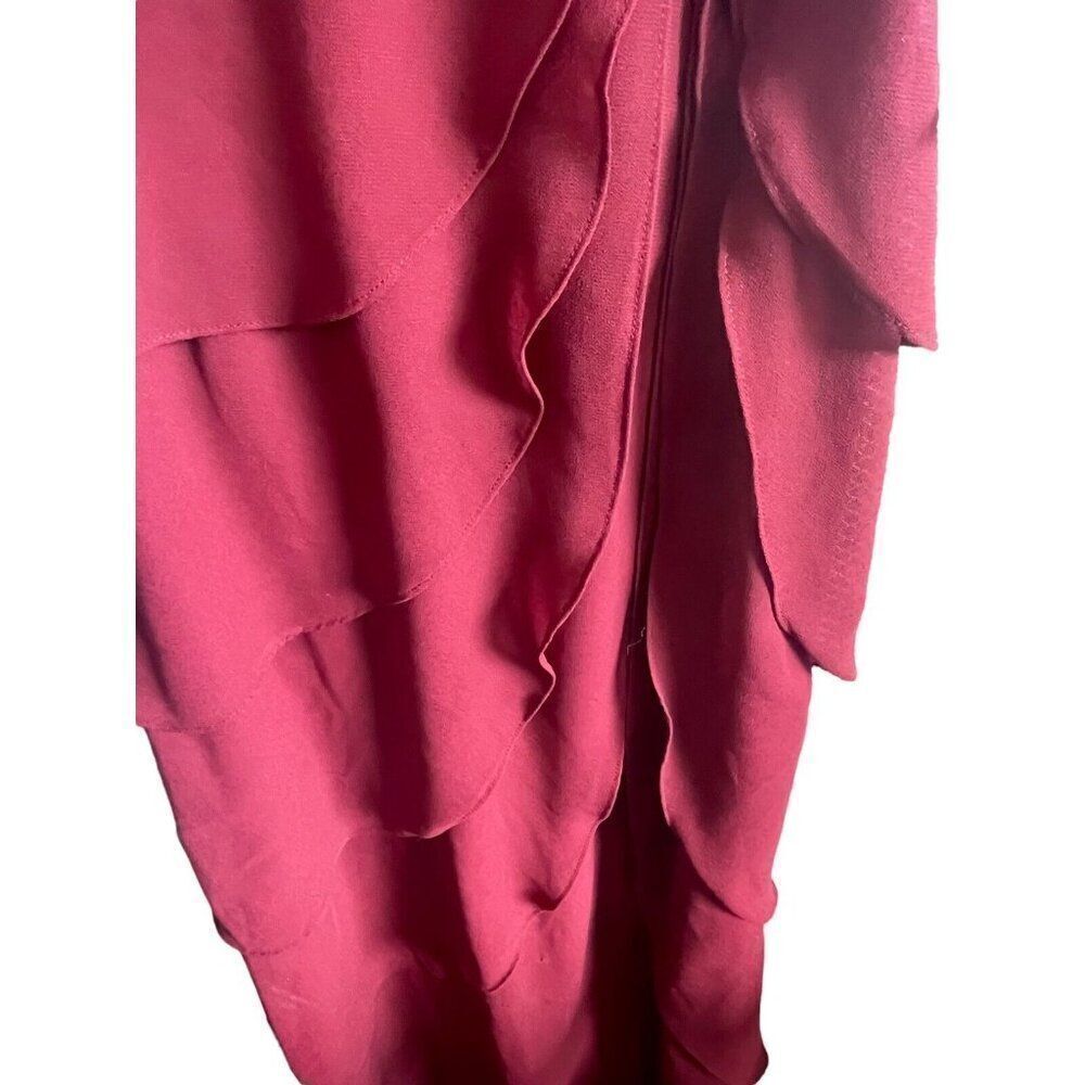SALLY WIne / Burgundy DRESS with lace jacket SIZE M - Picture 2 of 13